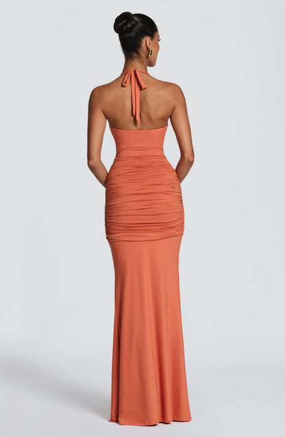 Aesha Maxi Dress - Burnt Orange