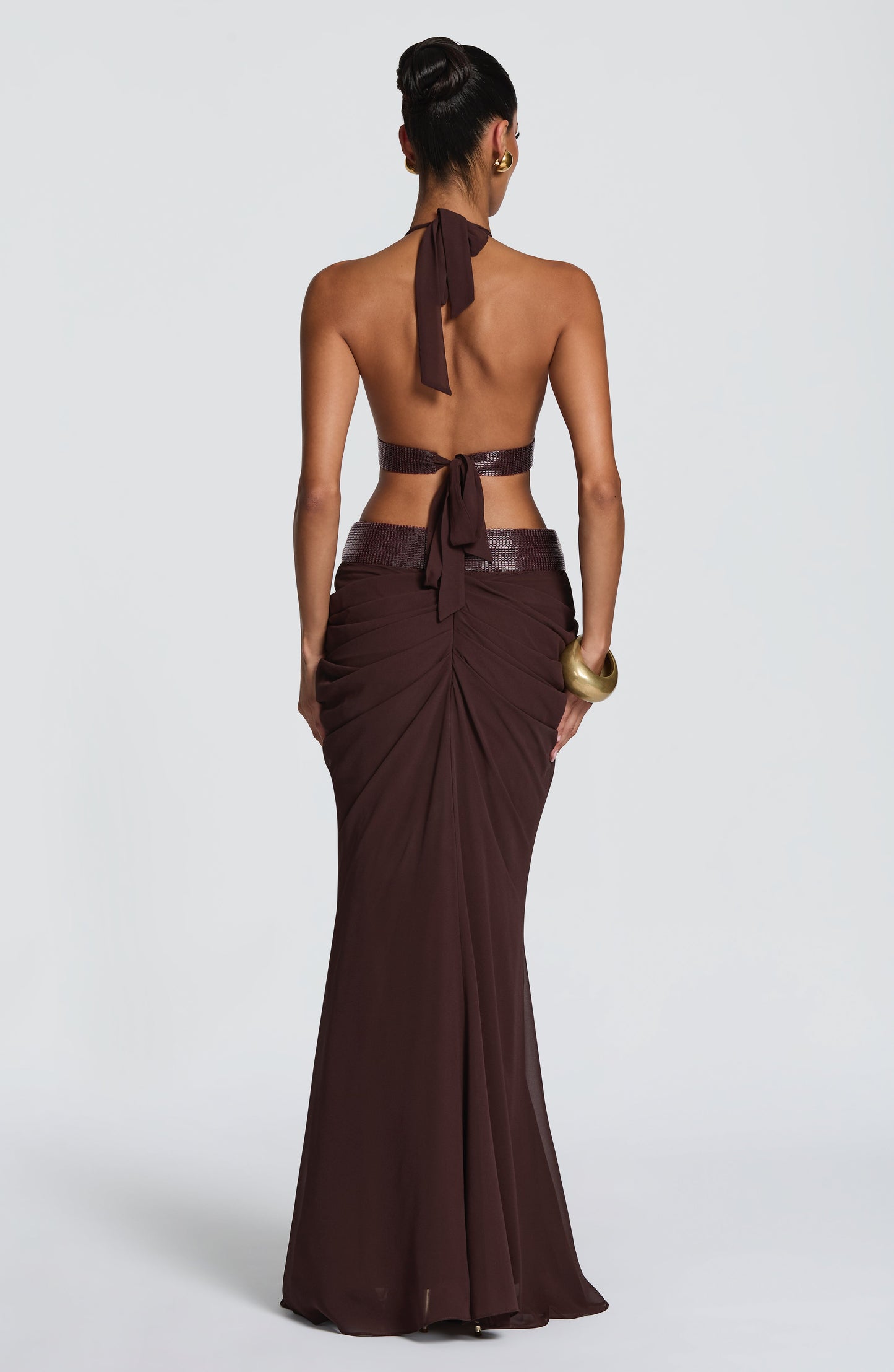 Sophie Maxi Dress - Plum Brown