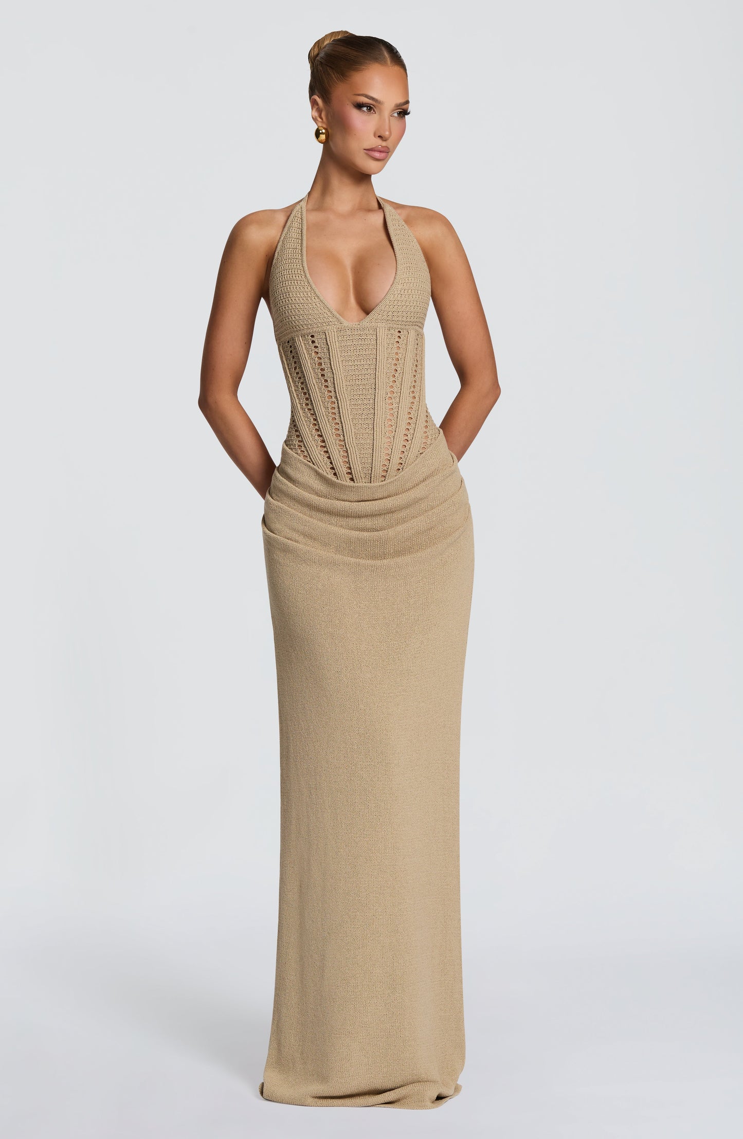 Neeka Maxi Dress - Beige