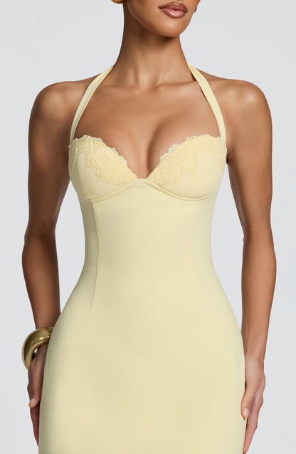 Cassia Mini Dress - Lemon