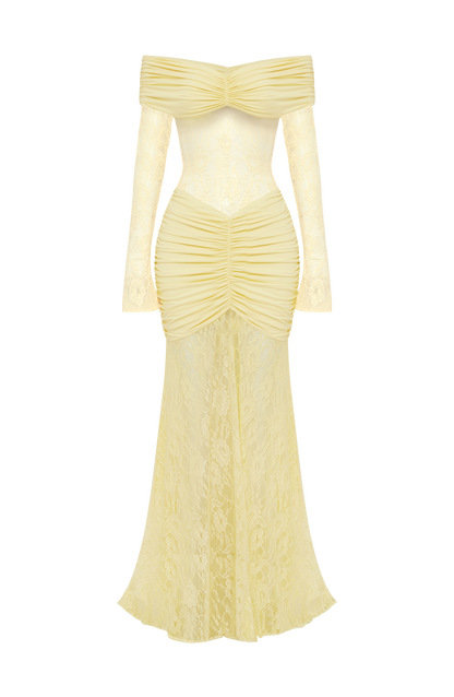 Sauline Maxi Dress - Lemon