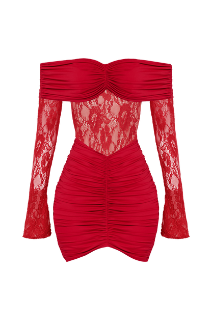 Sauline Mini Dress - Red