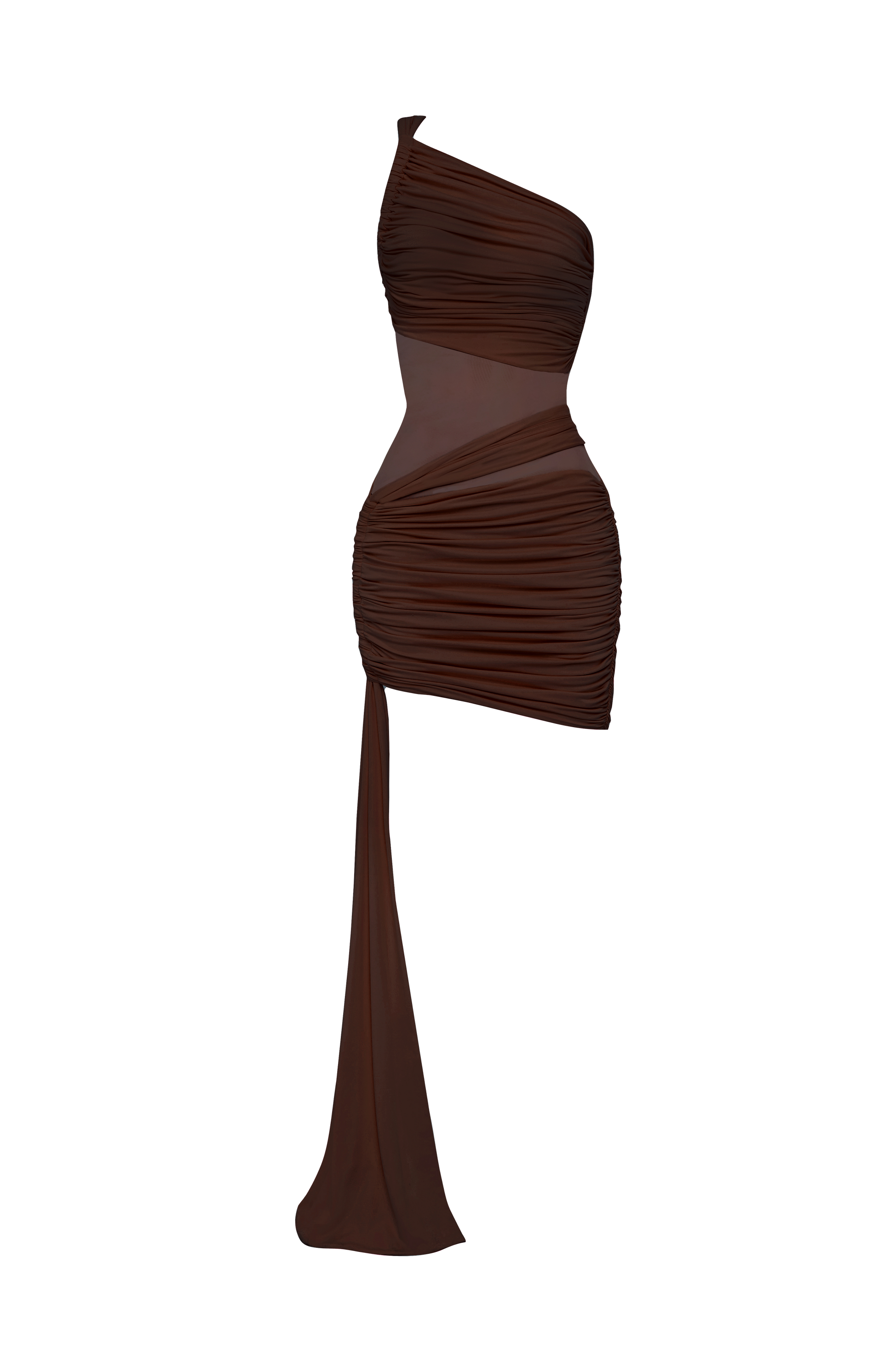 Shazia Mini Dress - Plum Brown