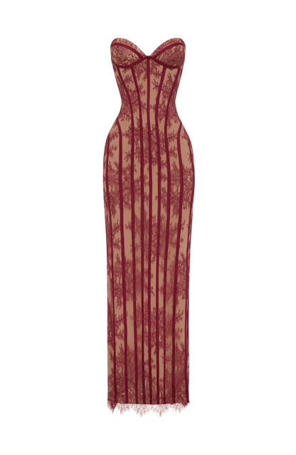 Sian Maxi Dress - Burgundy