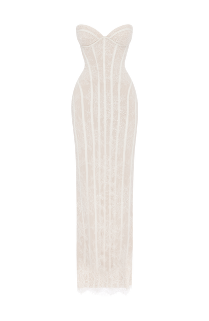 Sian Maxi Dress - Ivory Embellishment