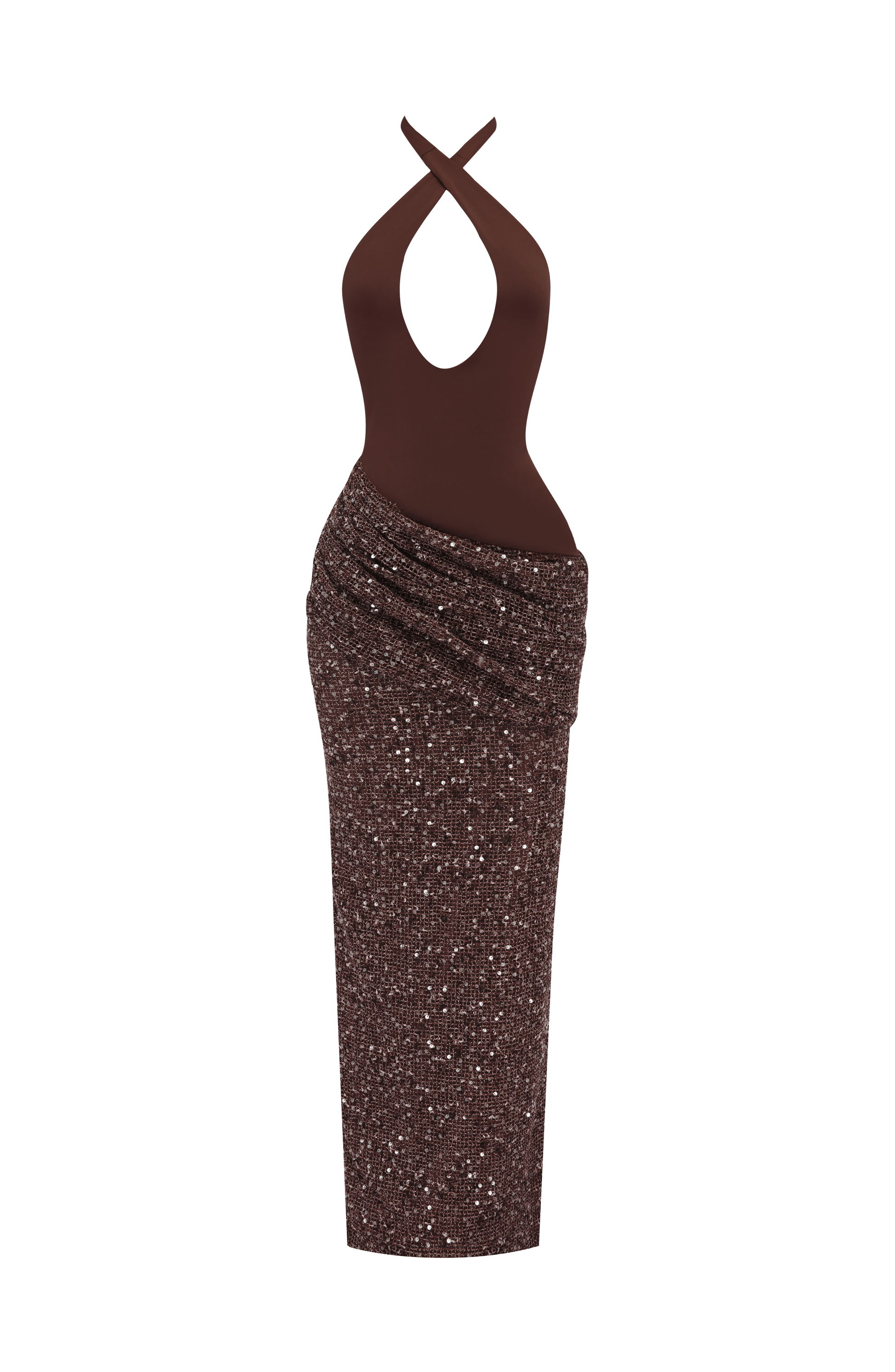 Solea Maxi Dress - Plum Brown