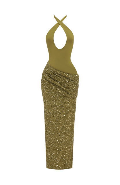 Solea Maxi Dress - Deep Olive