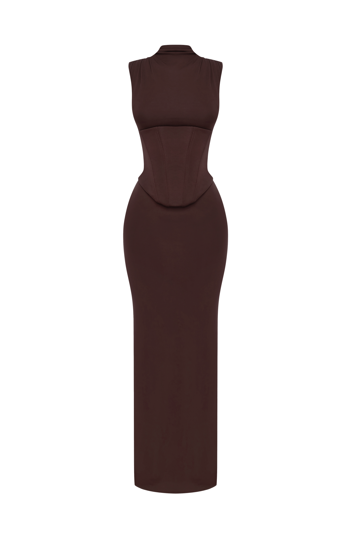 Soline Maxi Dress - Plum Brown