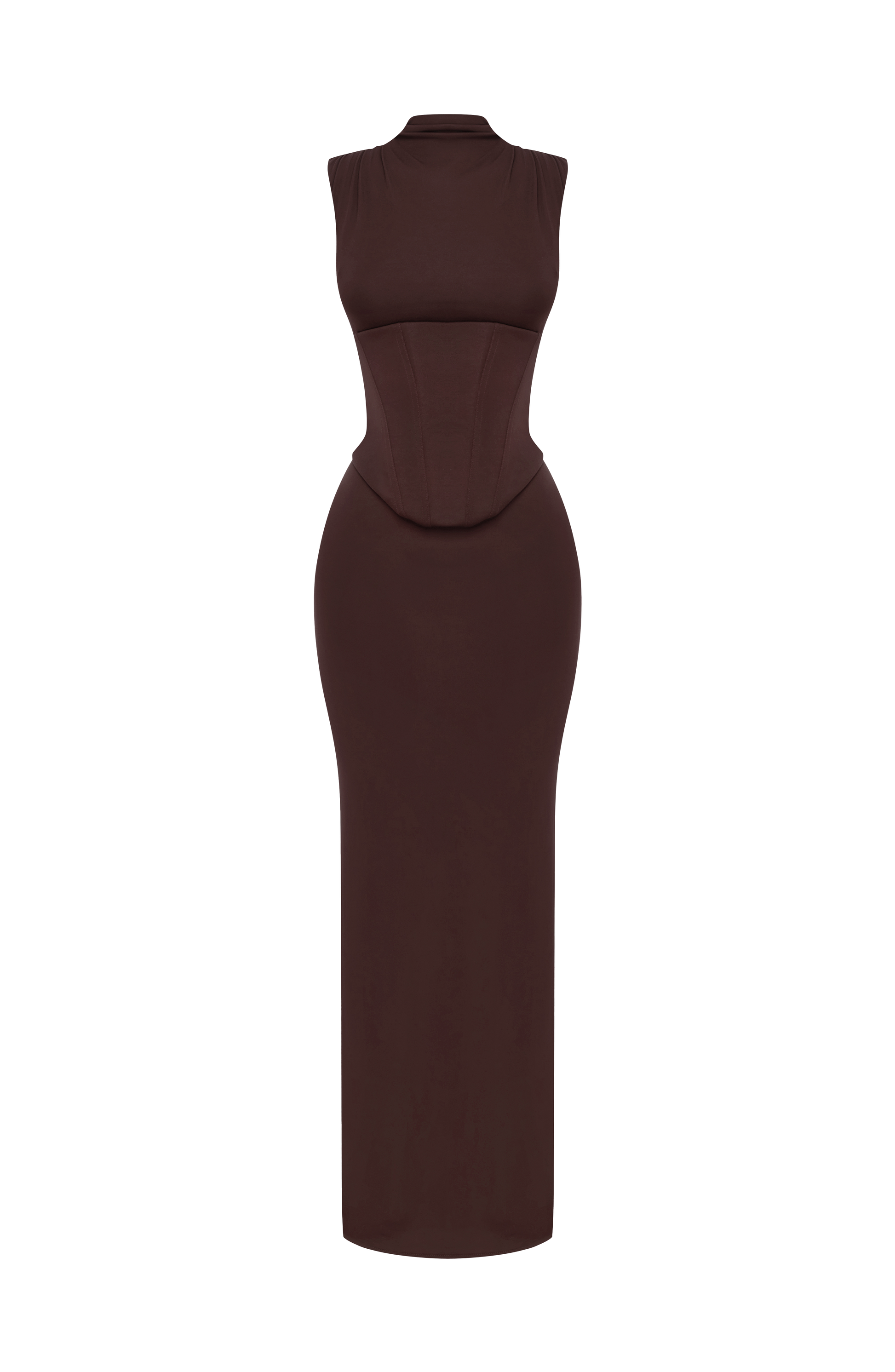 Soline Maxi Dress - Plum Brown