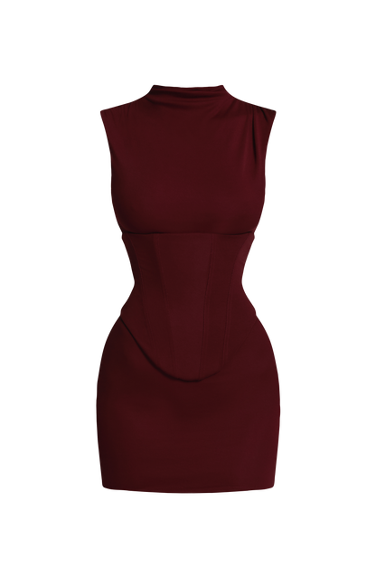 Soline Mini Dress - Cherry Lacquer