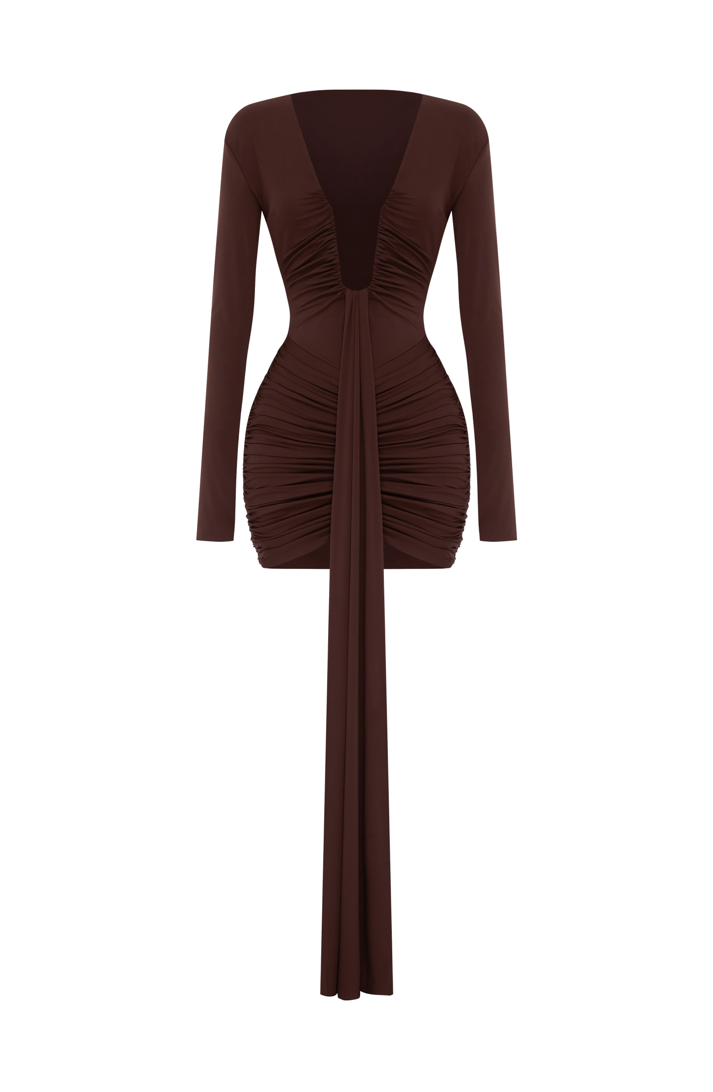 Tara Mini Dress - Plum Brown