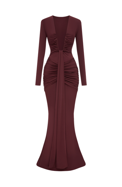 Tara Maxi Dress - Cherry Lacquer