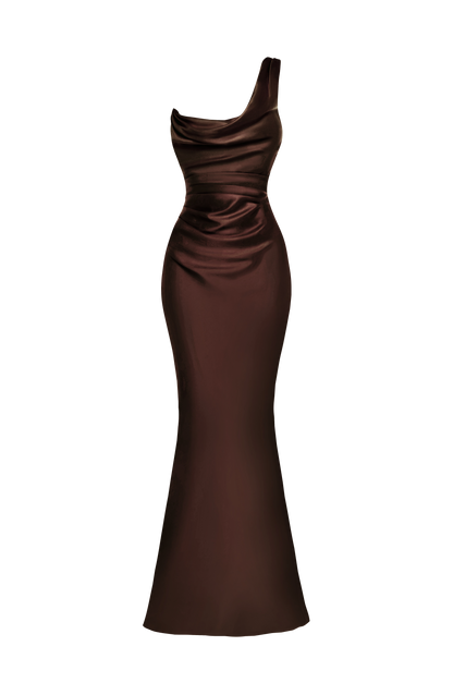 Thalassa Maxi Dress - Plum Brown