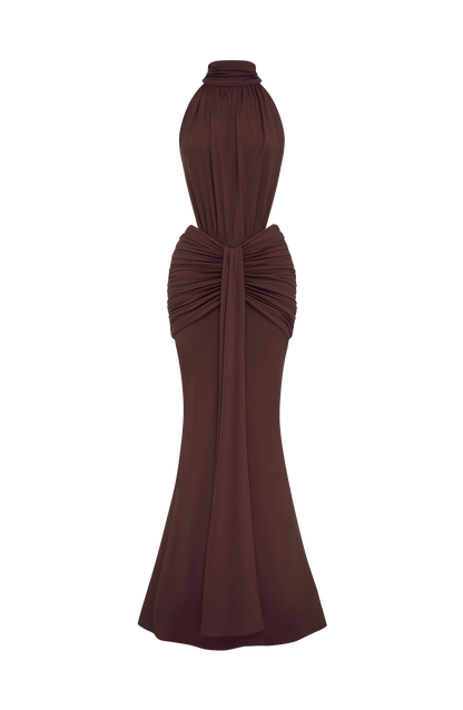 Thekla Maxi Dress - Plum Brown