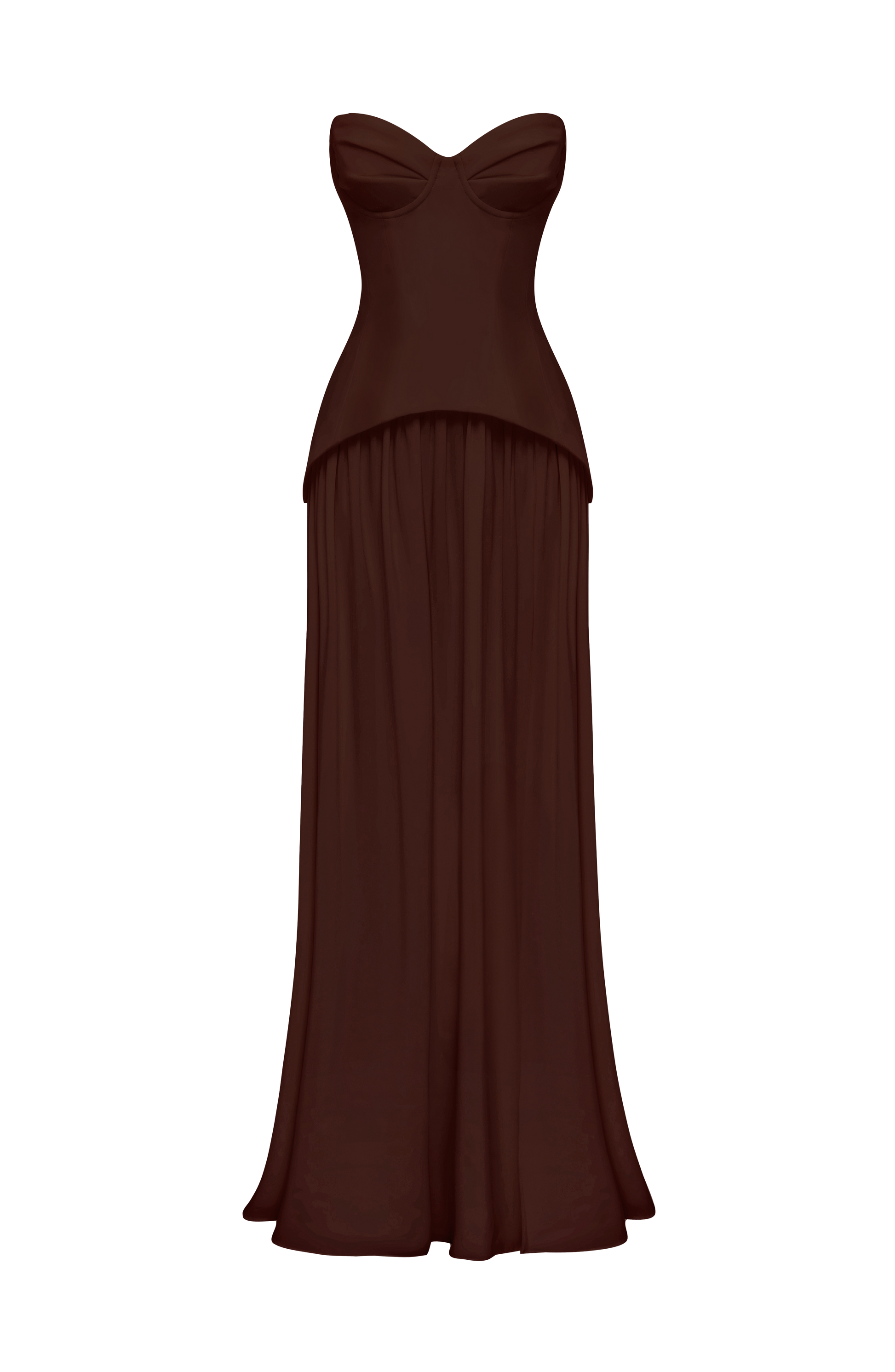 Vietta Maxi Dress - Plum Brown