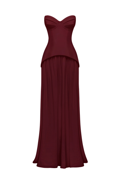 Vietta Maxi Dress - Cherry Lacquer