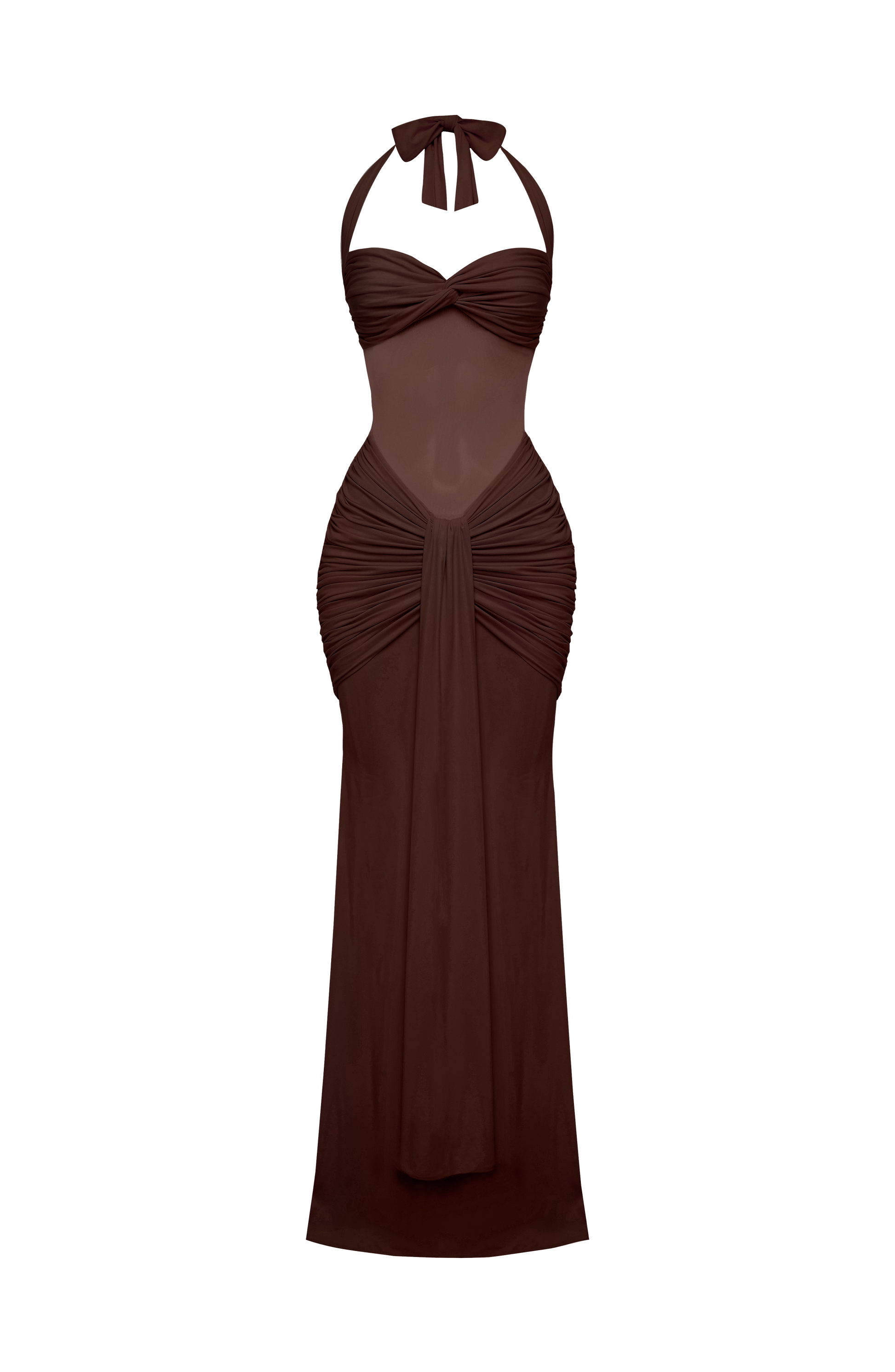 Vixen Maxi Dress - Plum Brown