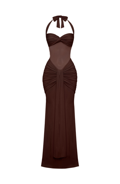 Vixen Maxi Dress - Plum Brown