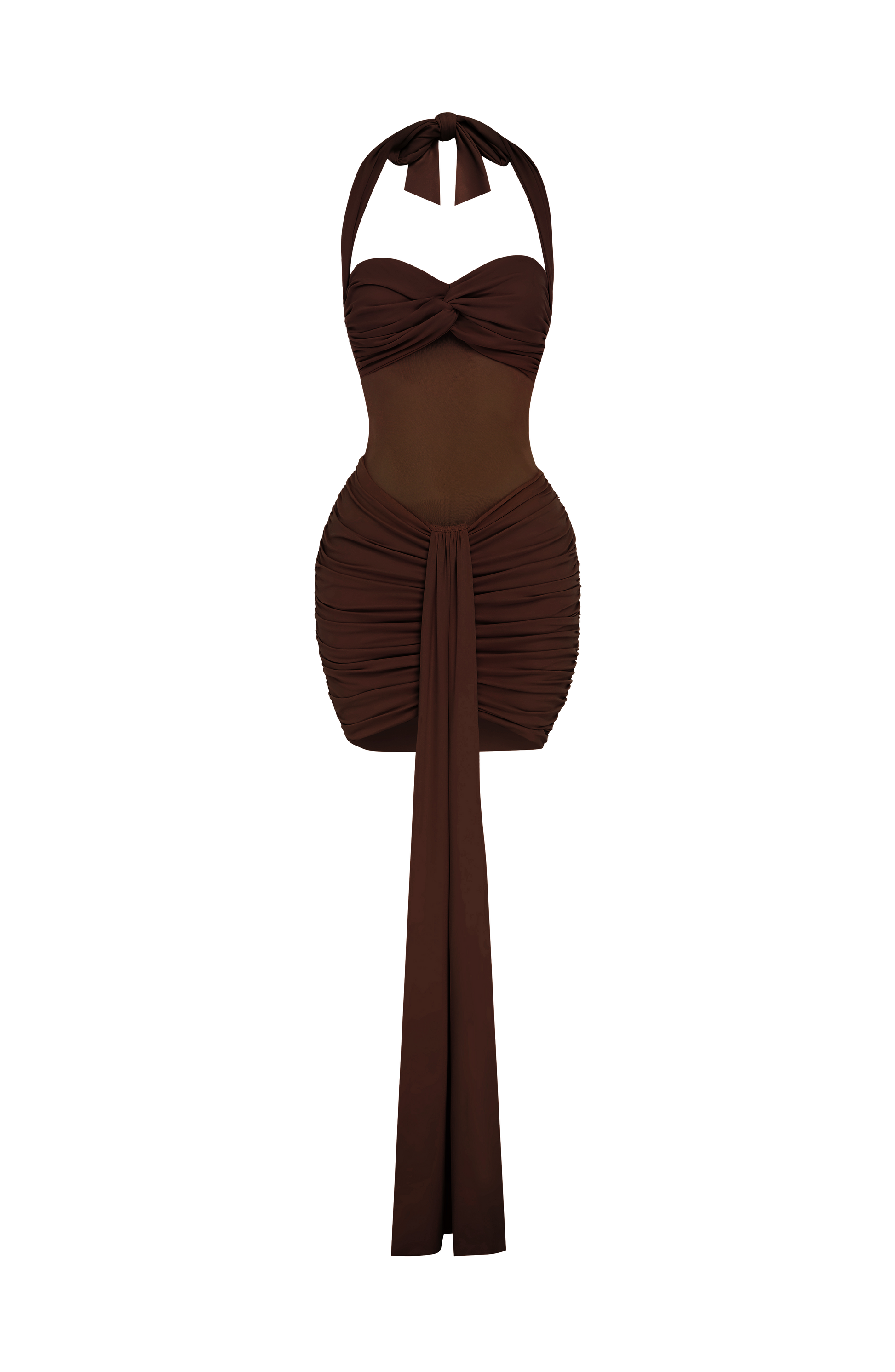 Vixen Mini Dress - Plum Brown