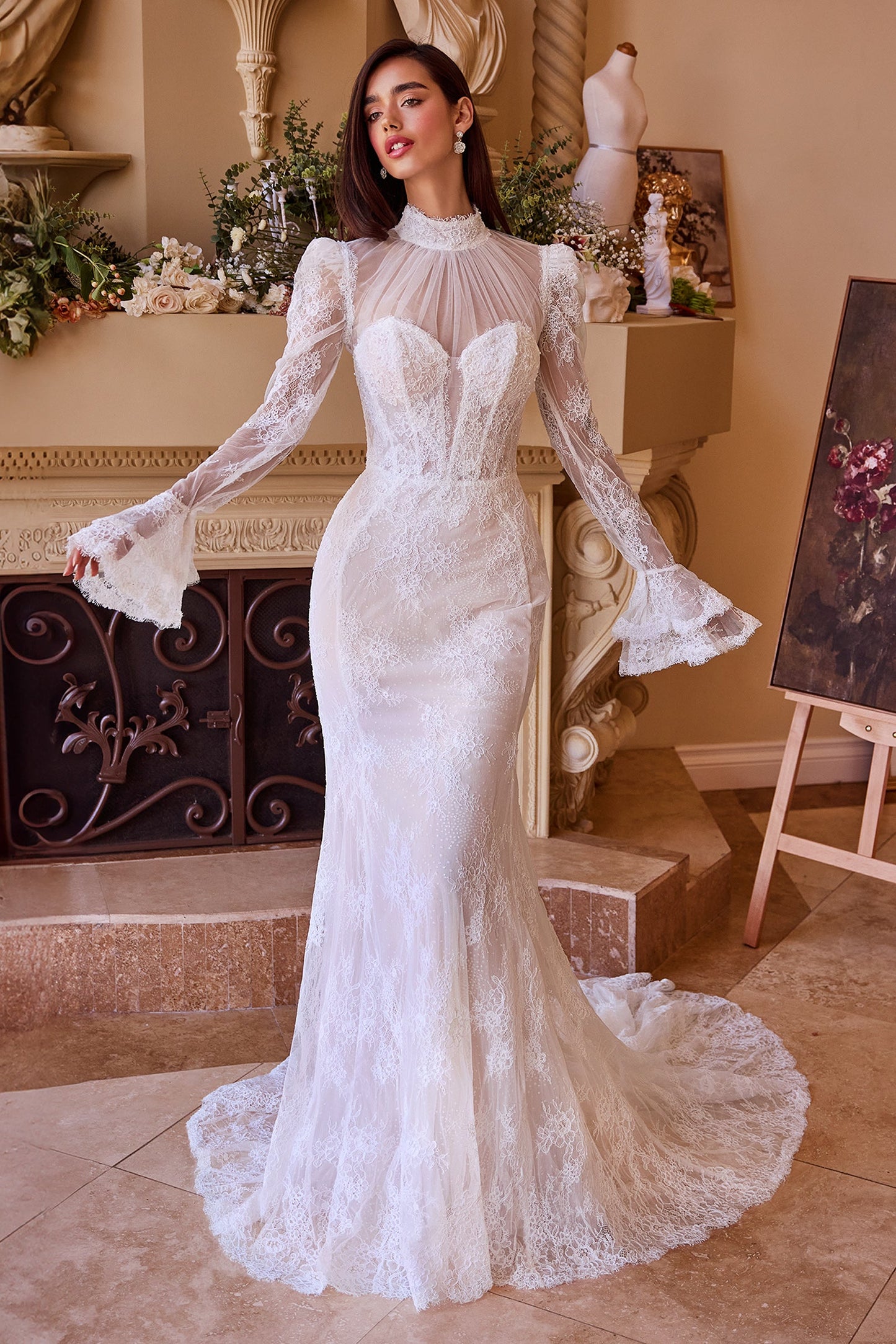 WL042 Versitile Fitted Lace Bridal Gown Andrea & Leo