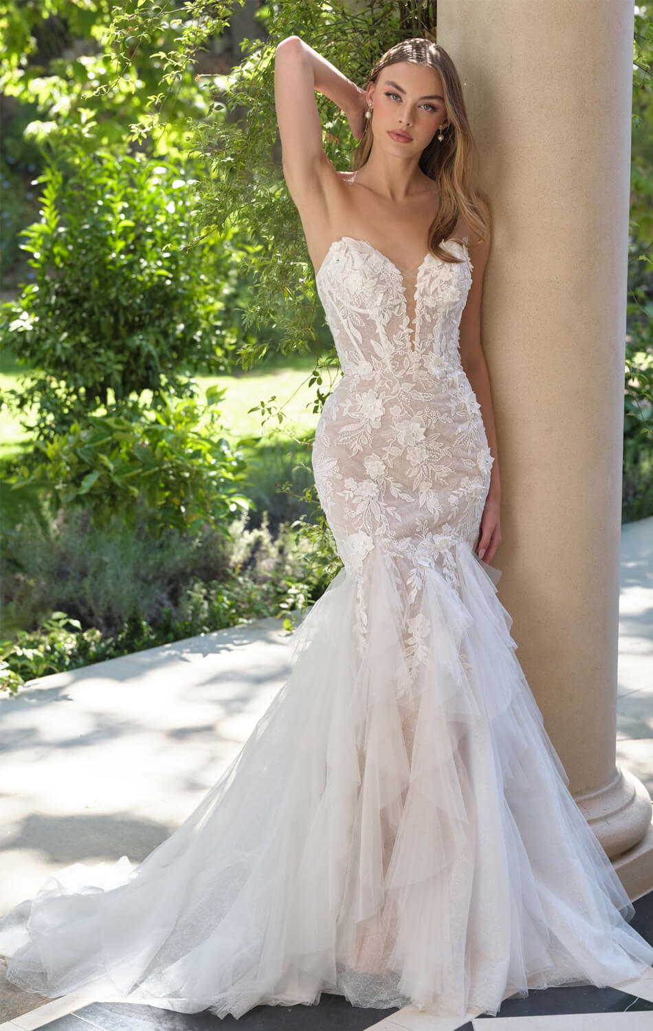 WL062 Aphrodite Bloom Mermaid Gown Andrea & Leo