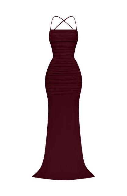Zaria Gown - Cherry Lacquer