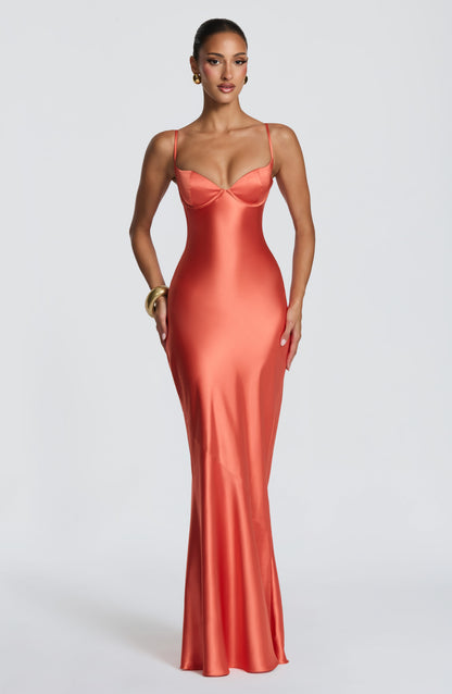 Amorette Maxi Dress - Burnt Orange