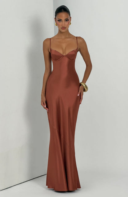 Amorette Maxi Dress - Rust