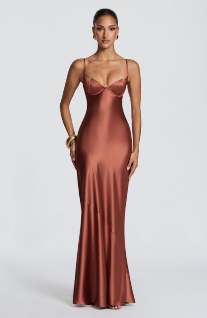 Amorette Maxi Dress - Rust