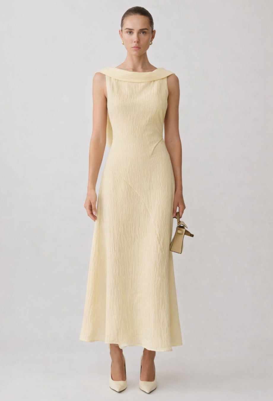 Anastasia A- Midi Dress Light Yellow