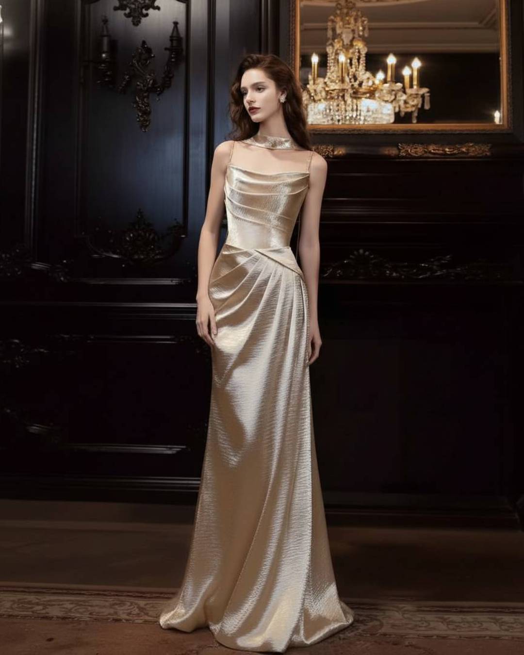 Ariel Maxi Dress Champagne