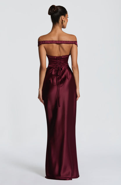 Aurelia Maxi Dress - Cherry Lacquer