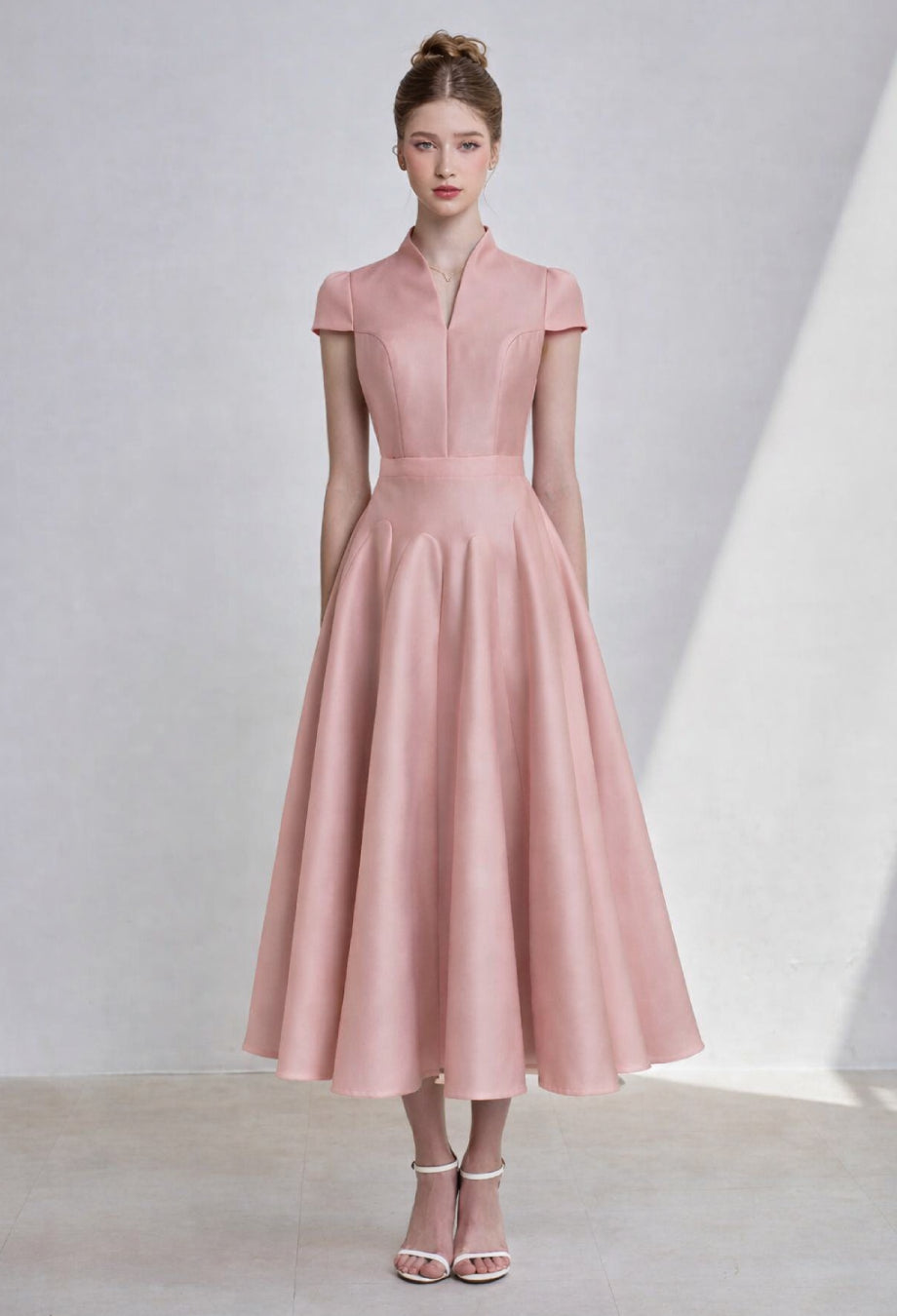 Betty Midi Dress Dust Pink