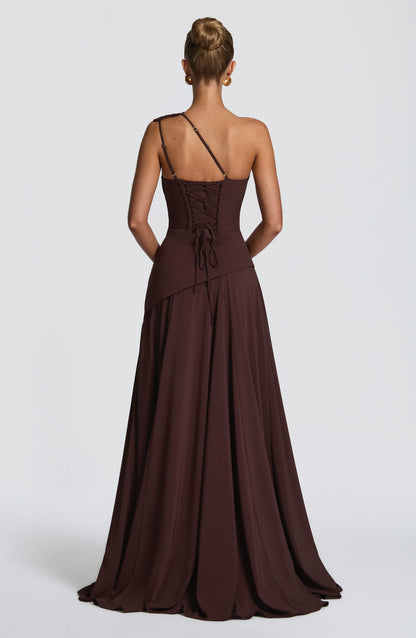 Bianca Maxi Dress - Plum Brown