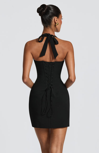 Cassia Mini Dress - Black