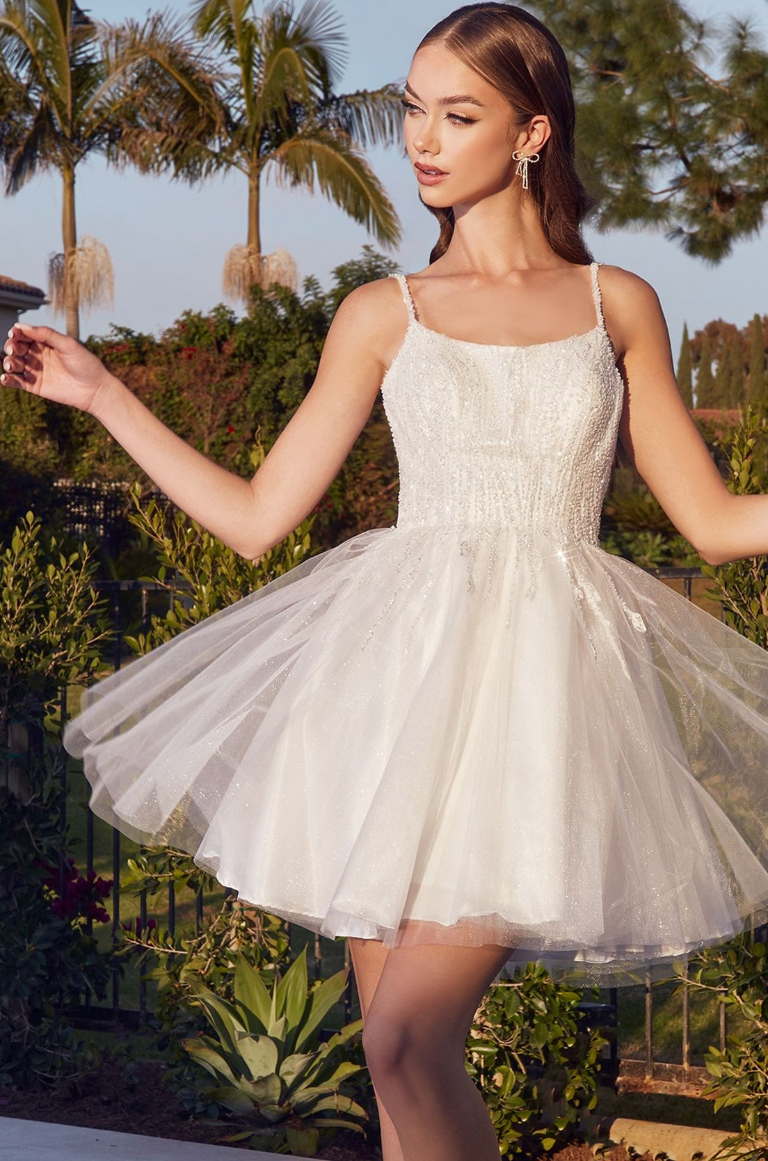 TABITHA MINI DRESS LAYERED TULLE A- SHORT DRESS