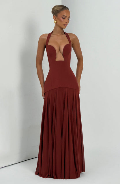 Cyrene Maxi Dress - Deep Rust