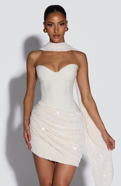 Denise Mini Dress - Ivory