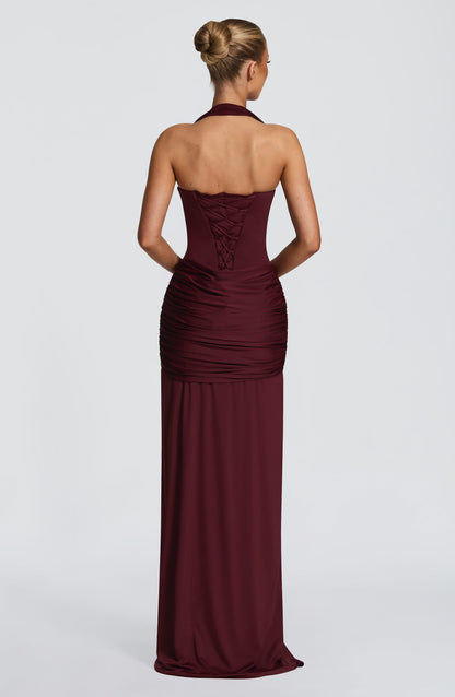 Gia Maxi Dress - Cherry Lacquer