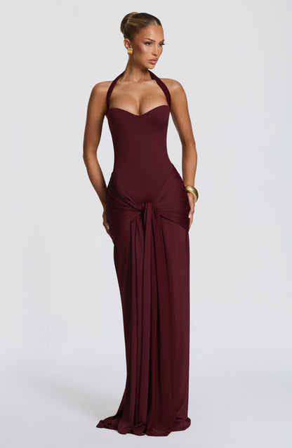 Gia Maxi Dress - Cherry Lacquer