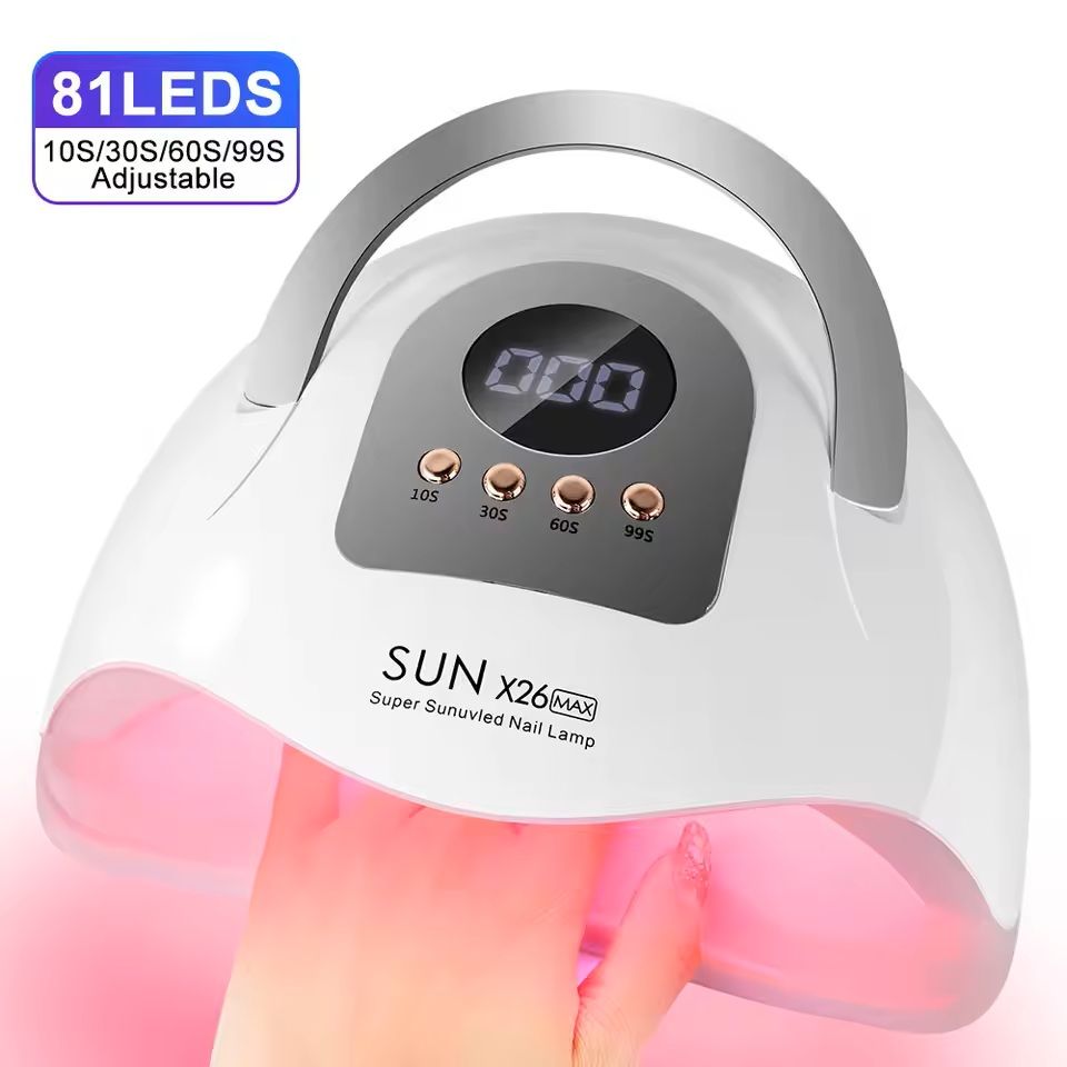 LED Nail Dryer Lamp with 81 Lights for Gel Polish and Nail Art