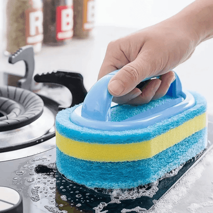 Durable Household Cleaning Brush With Handle  MultiSurface Scrubber For Kitchen And Bathroom 3