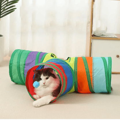 Foldable Cat Tunnel Toy  Breathable Indoor Play Tunnel For Cats And Kittens 1