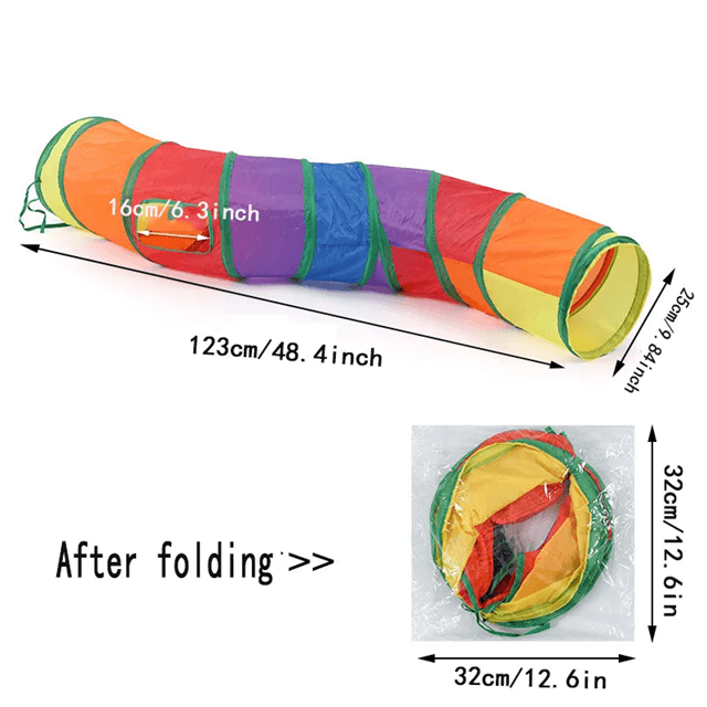 Foldable Cat Tunnel Toy  Breathable Indoor Play Tunnel For Cats And Kittens 2