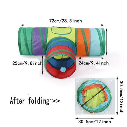 Foldable Cat Tunnel Toy  Breathable Indoor Play Tunnel For Cats And Kittens 3