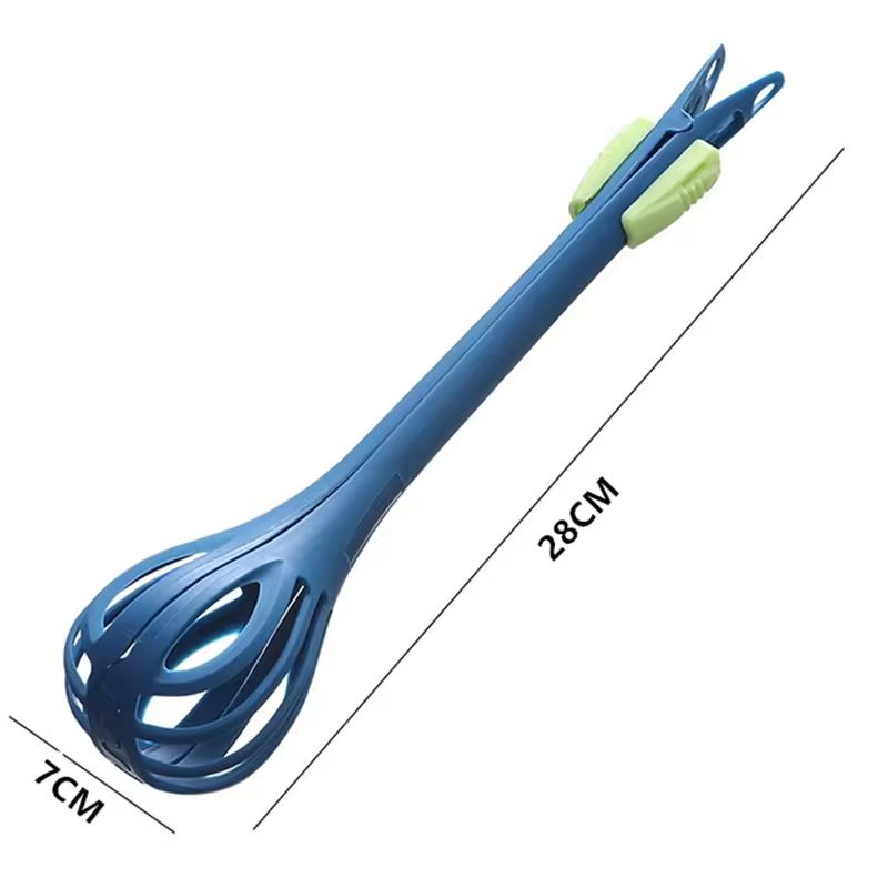 2in1 Multifunctional Egg Beater  Pasta Tongs  Manual Kitchen Whisk And Food Clip 5