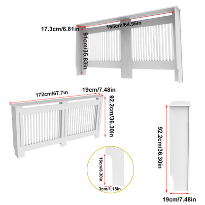 White Radiator Cover Wall Cabinet MDF Modern Wood Cabinet Grill Cover For Living Room Decor 9