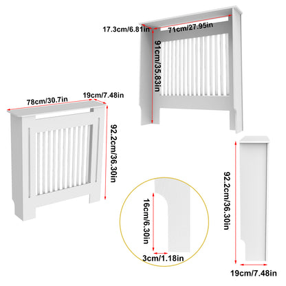 White Radiator Cover Wall Cabinet MDF Modern Wood Cabinet Grill Cover For Living Room Decor 6