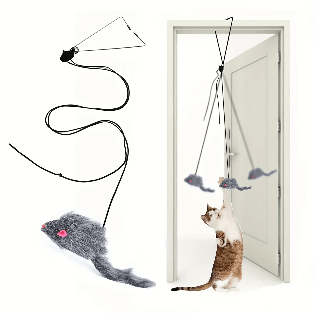 Interactive Door Hanging Cat Toy for Indoor Play and Stress Relief