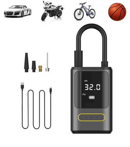 Portable Wireless Tire Inflator  150 PSI Cordless Air Compressor With Digital Display And Auto Shut 9
